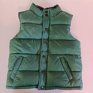 Gymboree, Kids Puffer Vest, NEW, Snap Front, size‎ Med, Green